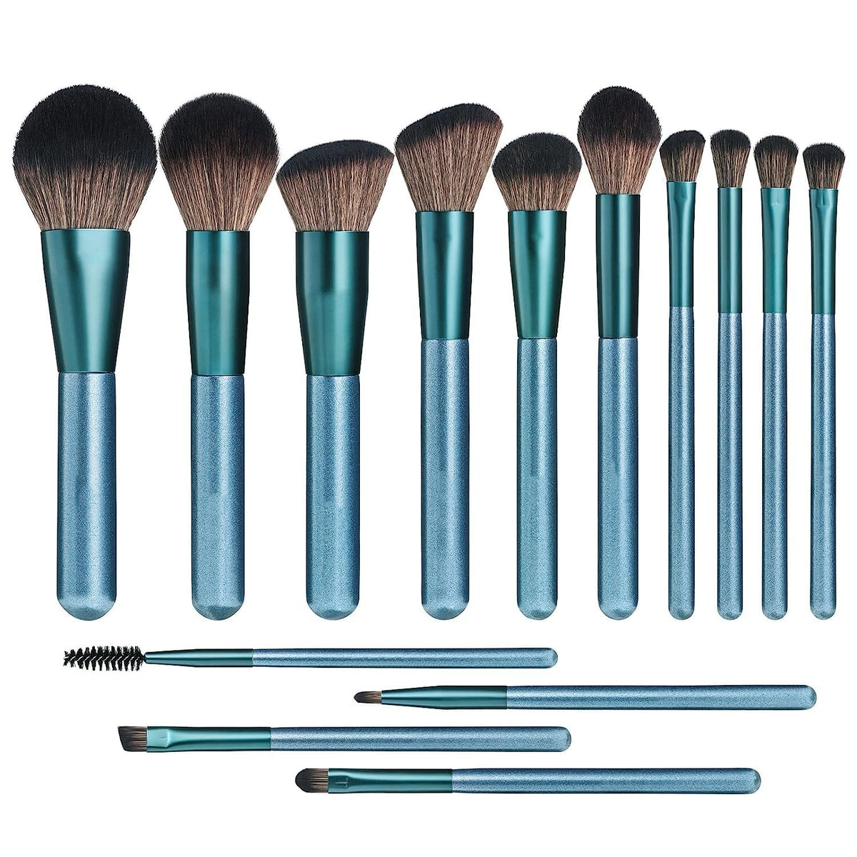 Azonee Makeup Brush Set 14Pcs Premium Synthetic Professional Makeup Brushes Foundation Powder Blending Concealer Eye shadows Blush Makeup Brush Kit Deep Starry Blue