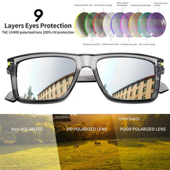 Joopin Sunglasses for Men Women, Polarized Vintage Square Sun Glasses Lightweight TR90 Frame UV400 Protection
