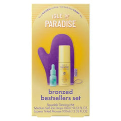 Isle of Paradise Bronzed Bestsellers 3 Piece Self Tanning Set, Tan Mousse