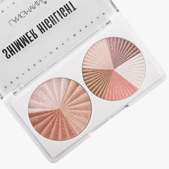NALACAL Highlighter Makeup Palette, 8 Shades Lasting Shimmer Glow Blush Powder Contour Palette, Facial Bronzers Illuminator Baked Contour Shadow Palette - Waterproof Cruelty Free (Light)