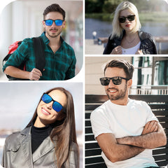 OJIRRU Polarized Sunglasses for Men Women Sports Sun Glasses Classic Rectangular Shades UV400 Protection for Men Women Sports Outdoor Driving Fishing Sunglasses