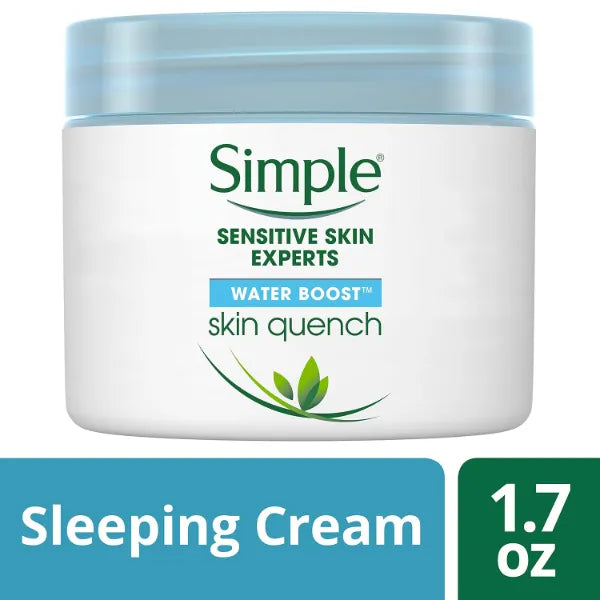 Simple Water Boost Skin Quench, Sleeping Cream, 1.7 Fl Oz