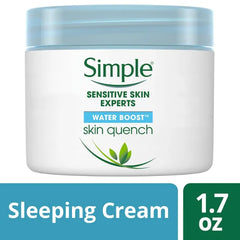 Simple Water Boost Skin Quench, Sleeping Cream, 1.7 Fl Oz