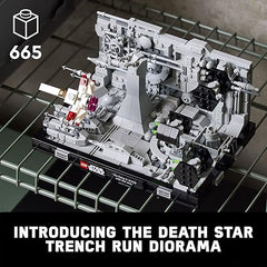 LEGO Star Wars Death Star Trench Run Diorama 75329 Building Kit for Adults; Brick-Built Collectible for Display (665 Pieces)