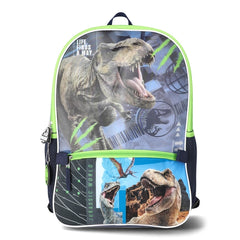 Universal Studio Jurassic Boy's 17" Backpack with Lunch Box, 2-Piece Set, Green