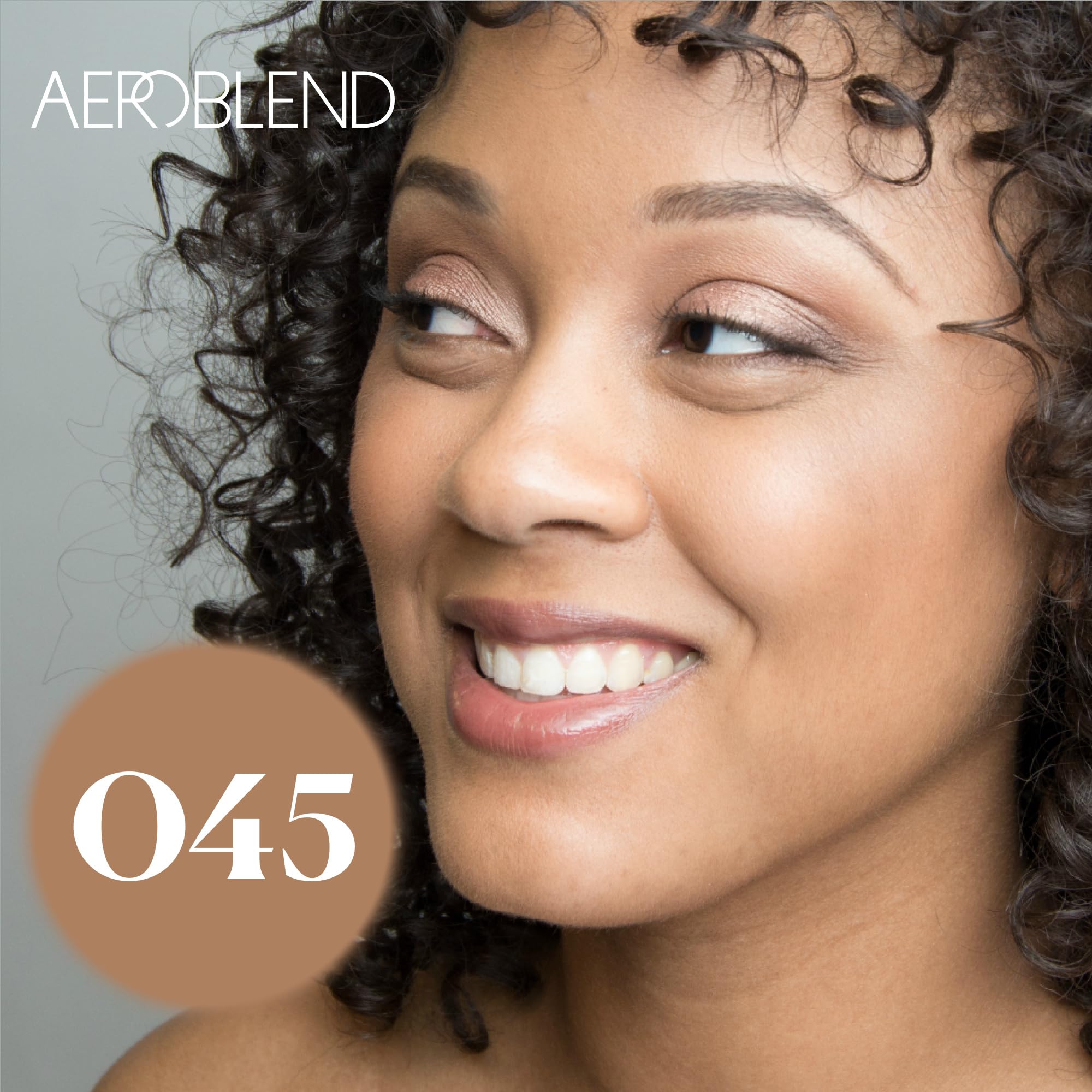 AEROBLEND Airbrush Foundation Makeup (O45) - Professional, Water-Based (1 oz)