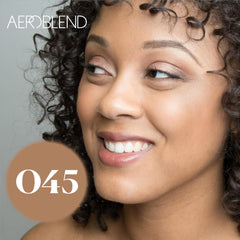 AEROBLEND Airbrush Foundation Makeup (O45) - Professional, Water-Based (1 oz)