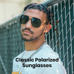 Cyxus Sunglasses for Men Women Classic Polarized Sunglasses UV400 Protection Anti Glare for Driving Outdoor
