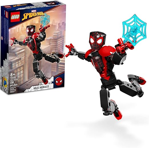 LEGO Marvel Miles Morales Figure Set, 76225 Fully Articulated Spider-Man Action Toy, Super Hero Movie Collectible, Birthday Gift Idea for Kids