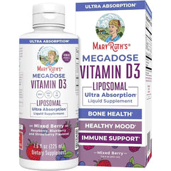 MARYRUTH'S Megadose Vitamin D3 Liposomal, Vitamin D 4000 IU, 45 Servings | Ultra Absorption, Immune Support for Adults, Bone Health, Vegan, Sugar Free, Gluten Free, Non-GMO, 45 Servings