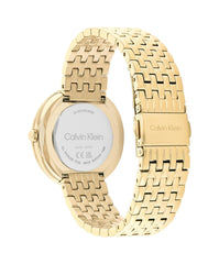 Calvin Klein TWISTED BEZEL Women's Watch, Analog - White/Gold