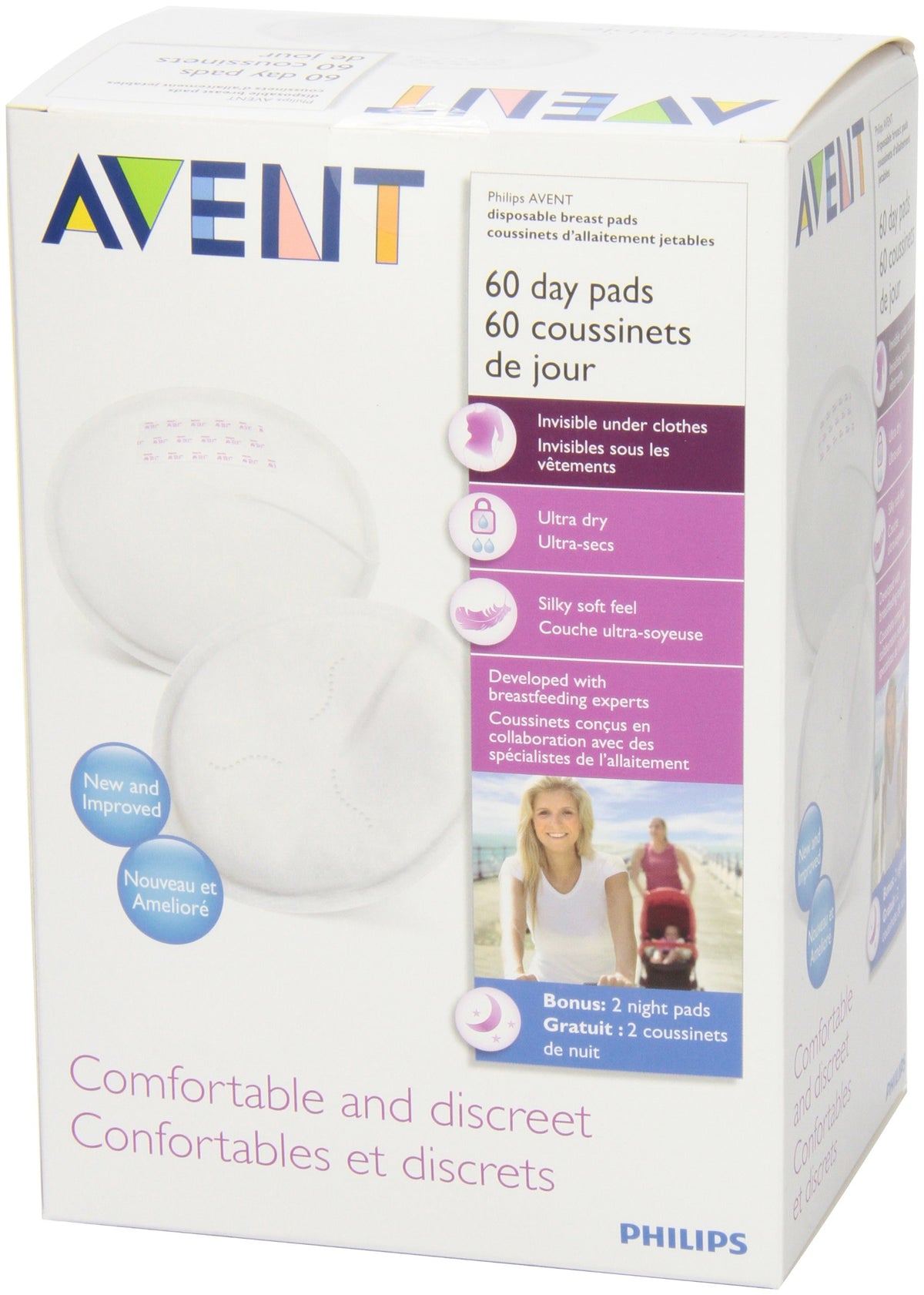 AVENT Philips Day Disposable Breast Pads, 60 Count