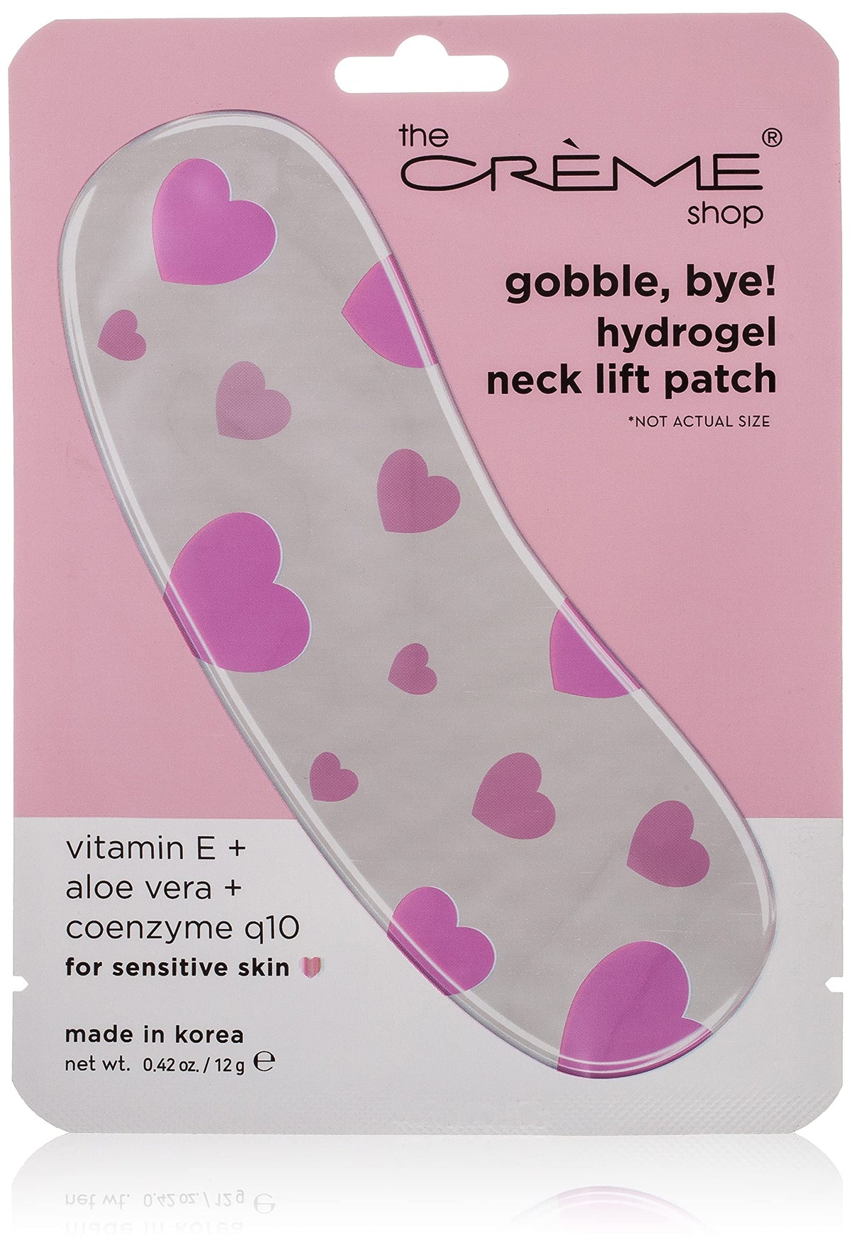 The Crème Shop Hydrogel Vitamin E, Aloe Vera & Coenzyme Q10 Neck Lift Patch. Best For Sensitive Skin. Made In Korea