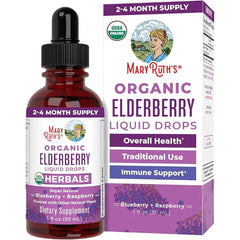 MARYRUTH'S Elderberry Liquid Drops for Adults & Kids, 1 oz, Immune Support | Immune Support, 150mg Elderberry Extract, USDA Organic, Sugar Free, Vegan