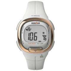 TIMEX Transit+ Watch with Activity Tracking & Heart Rate 33mm - White/Rose Gold-Tone