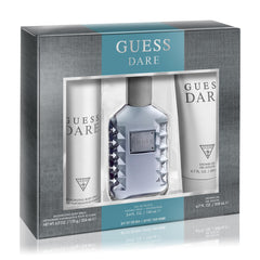 Guess Dare For Men Set Edt 100Ml + Sg 200Ml + Body Spray 226Ml (2023) Transparent/Combination