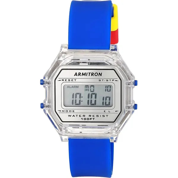 Armitron Sport Unisex Digital Chronograph Silicone Strap Watch, 45/7137