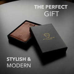 Vaultskin Notting Hill zip wallet with RFID protection (Cognac)