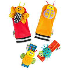 Lamaze Gardenbug Wrist Rattle & Footfinder Set – Infant Sensory Toy for Hands & Feet – Encourages Motor Skills – 0+ Months