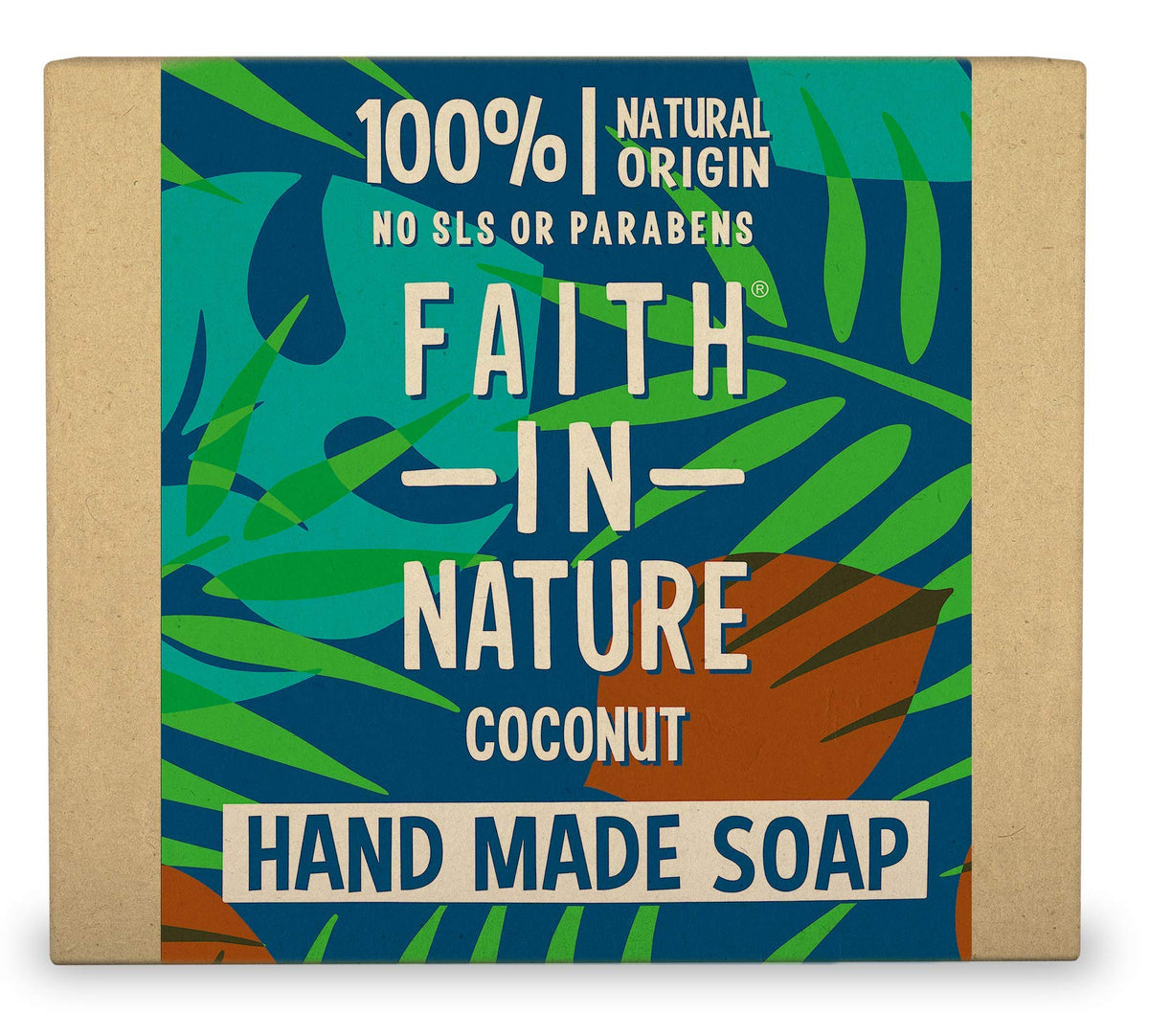 Faith in Nature | 100g | Coconut Handmade Soap | 100% Natural Origin | No SLS or Parabens | Vegan & Cruelty-Free Skincare