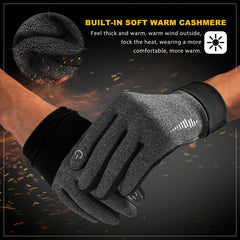 SIMARI Winter Gloves Men Women Touch Screen Glove Cold Weather Warm Gloves Freezer Work Gloves Suit for Running Driving Cycling Working Hiking 102 - Grey