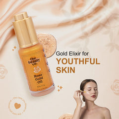 The Beauty Co. Rose Gold Face Oil, 25 ml (Pack of 2)| Moisturizer | Mix with your Makeup | Primer | Highlighter | Made in India