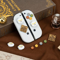 JOWILIN Cross D-Pad Button Caps Thumb Grips Set, Cute ABXY Key Buttons Sticker, Cartoon Owl Silicone Joystick Cover Caps Compatible with Nintendo Switch/OLED