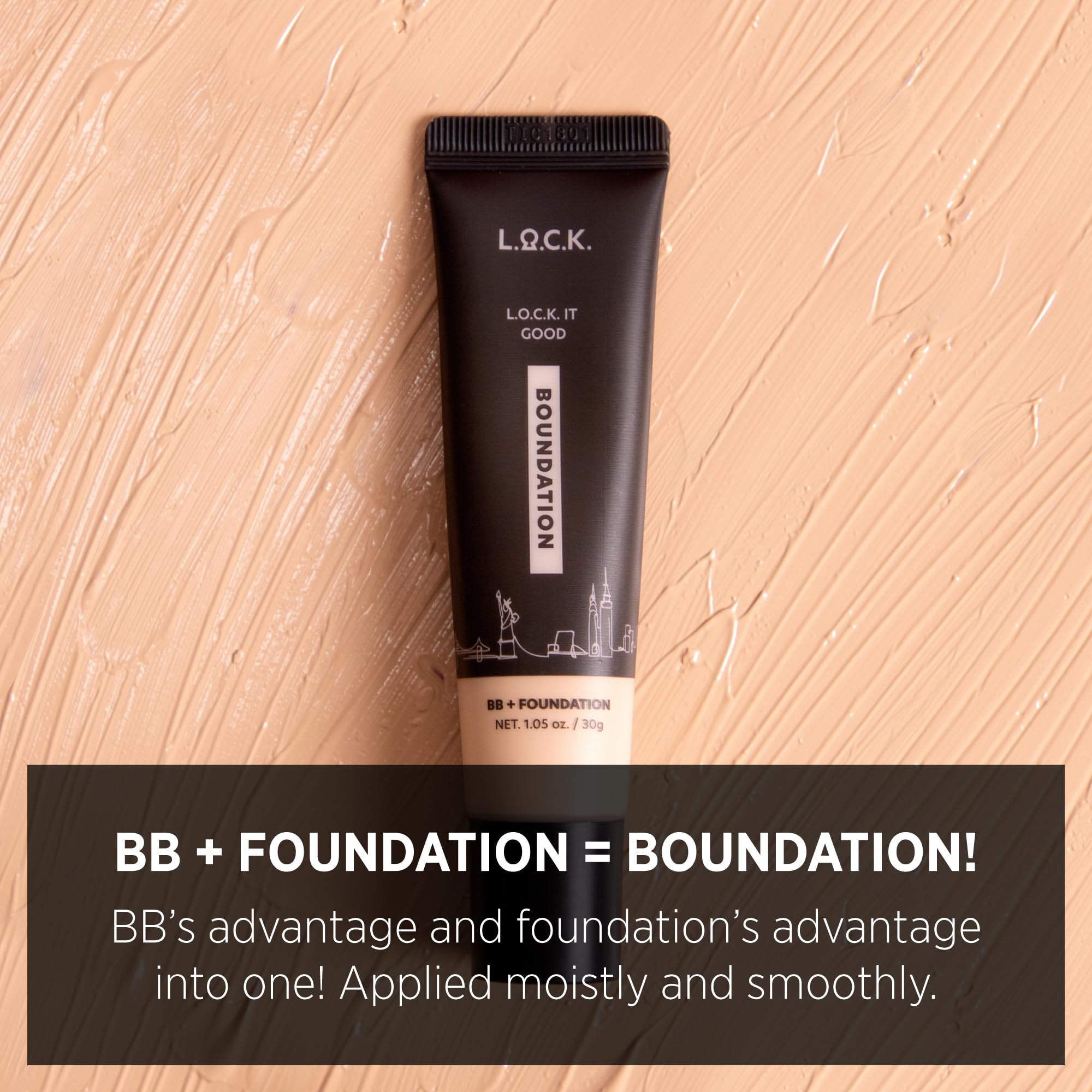 Lock color, Lock It Good Boundation - 07 Medium Beige (2 in 1 Multi-use, Foundation+BB Cream), Lightweight, Blends Naturally, Flawless Finish, Hydrating tinted moisturizer 1.05 fl.oz./30g