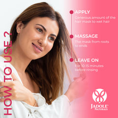 Jadole Naturals Hydrating Argan Oil Hair Mask 8.8OZ/250ml | Deep Conditioning for Smoothing, Repairing Dry & Damaged Hair, and Controlling Hair Fall | Intense Moisture and Nourishment Treatment
