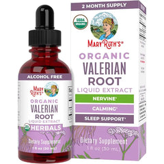 MARYRUTH'S USDA Organic Valerian Root Liquid Drops, Sugar Free, 60 Servings | Sugar Free, 60 Servings