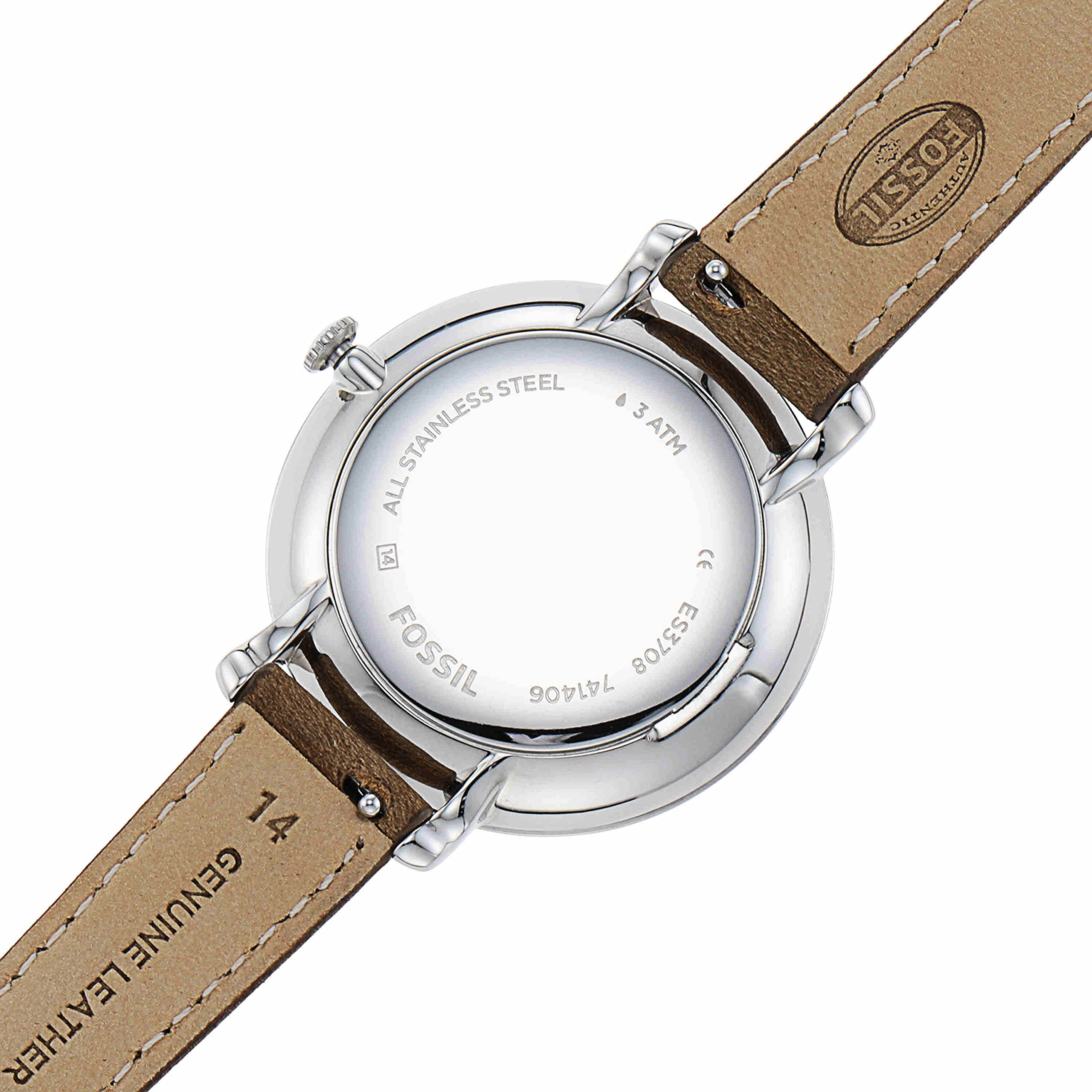 Fossil Women's Jacqueline Stainless Steel Quartz Watch Tan/silver