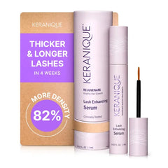 Keranique Lash Growth Serum - Eyelash Enhancer for Women with Thin & Brittle Lashes - Intense Boost for Long, Natural Eyelashes