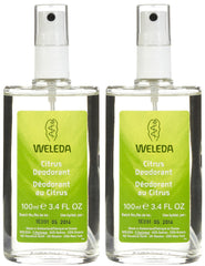 Weleda Refreshing Non-Aerosol Deodorant Spray, Citrus - 3.4 oz - 2 pk