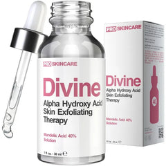 Divine Derriere 40% Mandelic Acid Clearing Serum - AHA Peel for Acne Scars, Dark Spots, Aging Skin & Folliculitis, 1 fl oz