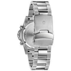 Bulova Men's Classic Sport 6-Hand Chronograph Quartz Watch, Calendar Date, Luminous Hands and Markers, 100M Water Resistant, 44mm - silver