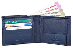 WildHorn® RFID Protected Genuine Leather Wallet & Gift Combo for Men - GIFTBOX150-Blue