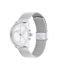 Calvin Klein CK ICONIC Unisex Watch, Analog - Silver White
