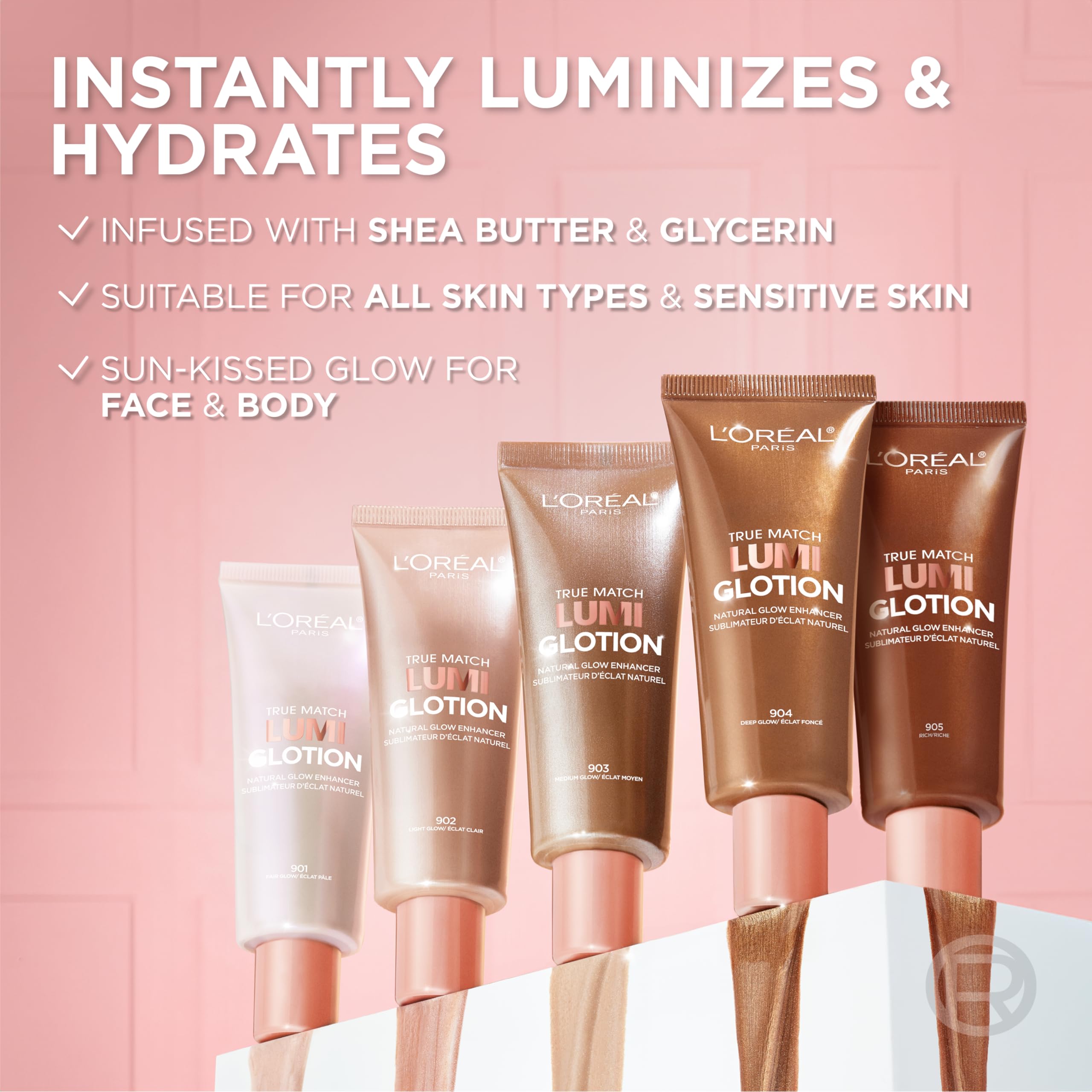 L’Oréal Paris L'Oreal Makeup True Match Lumi Glotion Natural Glow Enhancer Highlighting Lotion, 1 Count, Deep