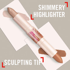 Rimmel London, Insta Duo Contour Stick, 2 x Net Wt. 0.14oz. 4g, Medium
