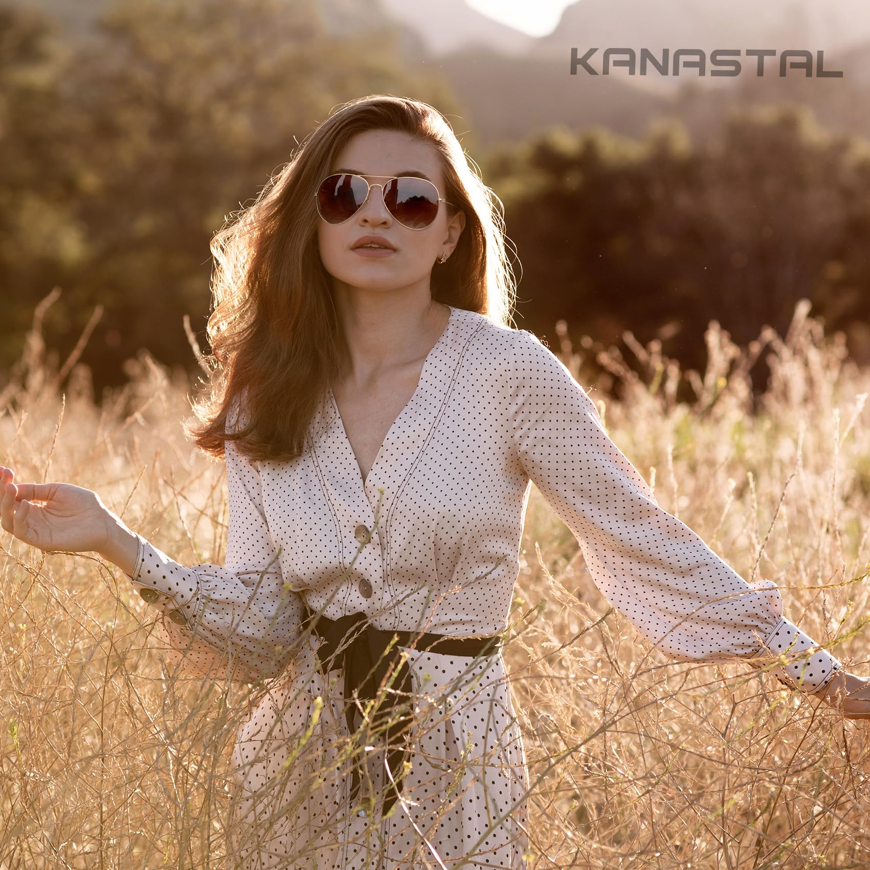 KANASTAL Polarized Sunglasses for Women and Men, Metal Frame Sun Glasses  Retro Shades for Mens Driving Outdoor Military Style 100% UV400 Protection