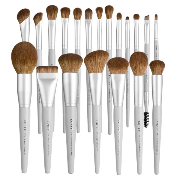 LORYP 20-Piece Professional Makeup Brush Set – Soft Vegan Synthetic Brushes for Face & Eyes | Full-Size Luxury Cosmetic Kit