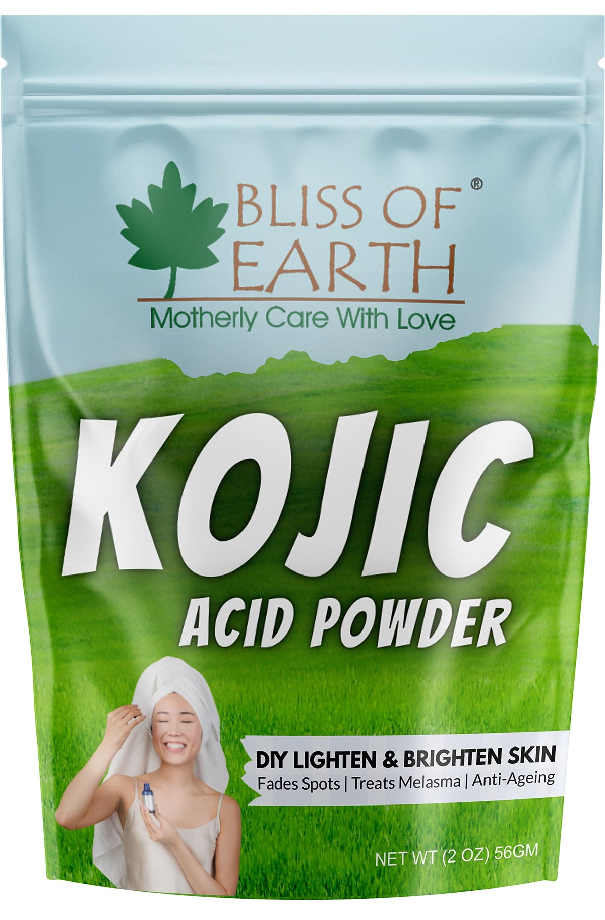 BLISS OF EARTH 2 oz Korean Kojic Acid Dipalmitate Original for Skin Whitening, Soap Making & DIY Products, 56GM