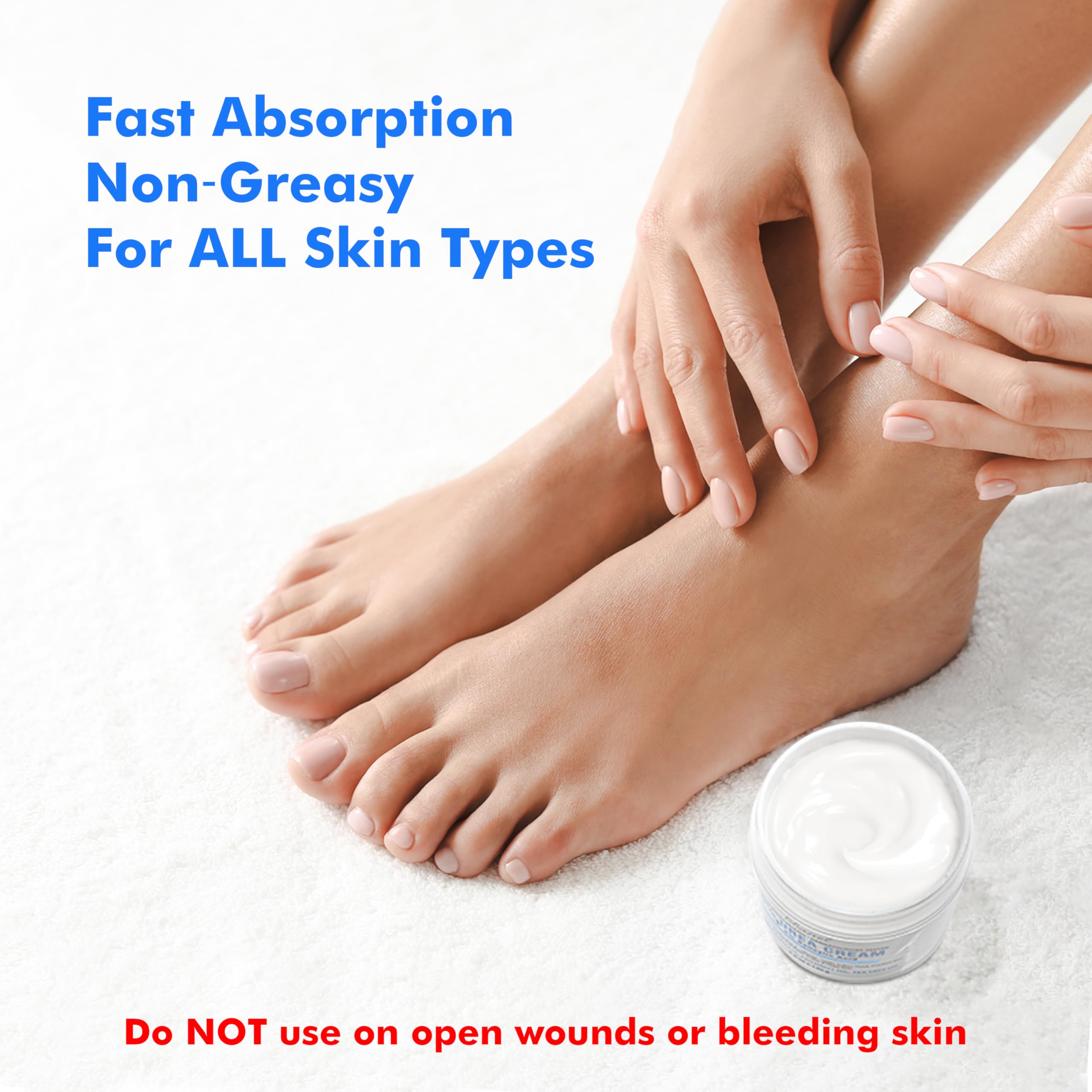 Ebanel Urea Cream 40% plus Salicylic Acid 2%, Foot Cream for Dry Cracked Feet Heels Knees Elbows Hands Repair Treatment, Foot Moisturizer Corn Callus Dead Skin Remover Toenail Softener for Feet Care