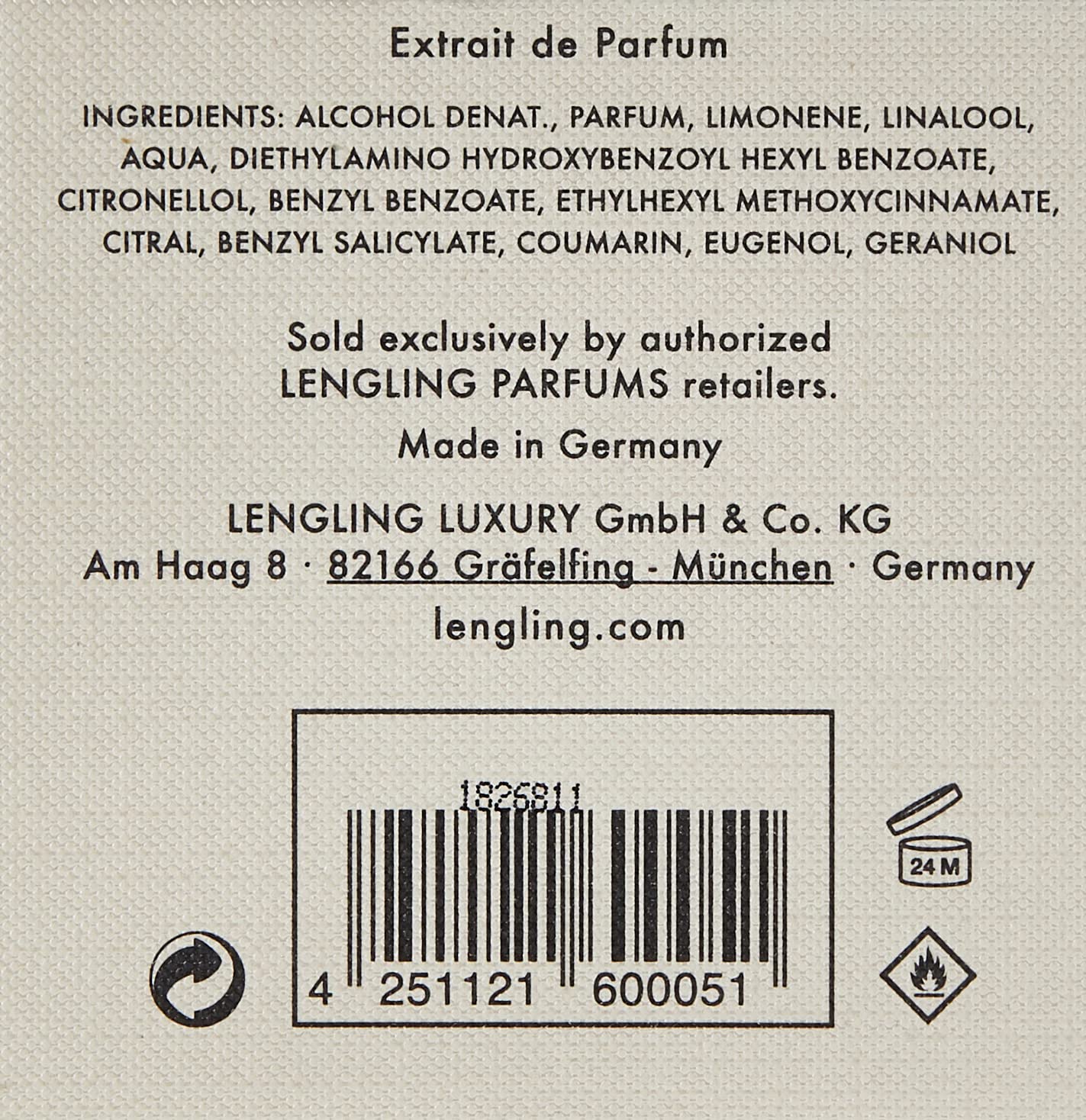 Lengling Muncih No.5 Eisbach Extrait De Parfum, 50 Ml