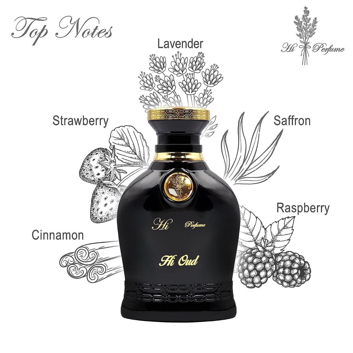 Hi Perfume Hi Oud Luxury Extrait De Parfum Unisex Perfume - 100ml