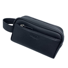 Classic Milano® Leather Travel Toiletry Bag, Hand Bag, and Clutch Bag for Men and Women – Travel Organizer, Spacious Cosmetic Case & Dopp Kit for Shaving, Makeup & Grooming Essentials
