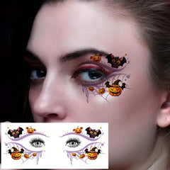 10-Pack Halloween Eye Tattoos - Waterproof, Realistic, Colourful Fake Tattoo Stickers for Halloween party