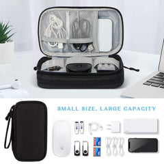 FYY Electronic Cable Bag, Travel Cord Organizer Bag, Cable Electronic Accessories Pouch Portable Electronic Case Bag, Black