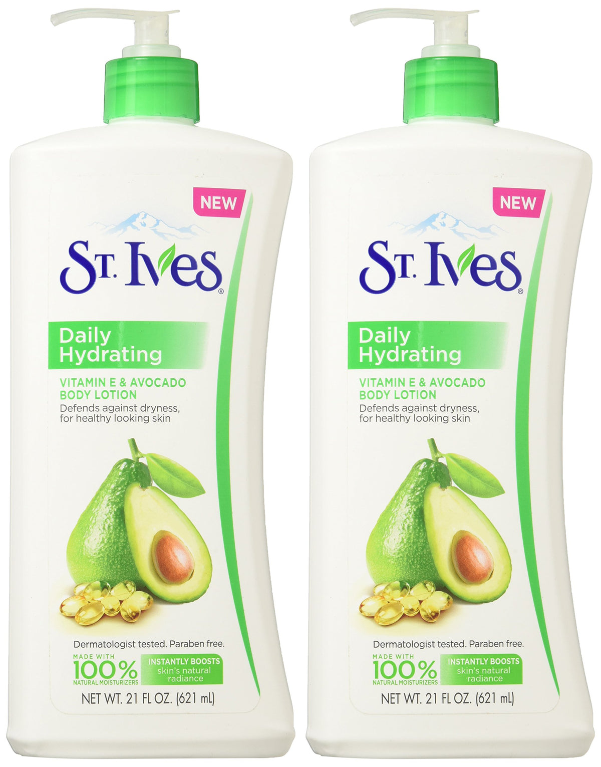 St. Ives Daily Hydrating Body Lotion Vitamin E 21 oz (Pack of 2)