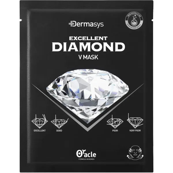 Dr. Oracle Diamond V Mask Sheet, V Line Ear Hook Mask Korean (1pack of 5) Dermatologist Tested, DERMASYS by Dr. Oracle
